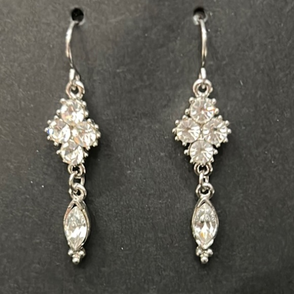 Elegant Silver Drop Earrings (D6)